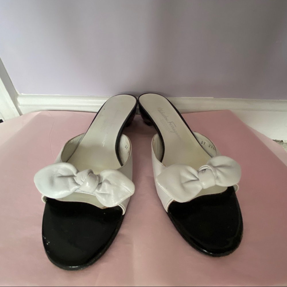 Vintage Ferragamo Kitten Heels with Bows